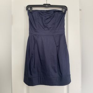 French Connection Navy Strapless Dress